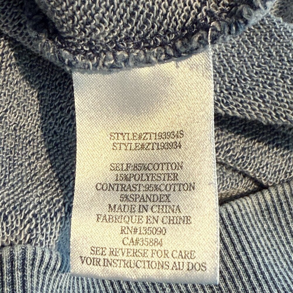 Z Supply Atila Distressed Washed Blue Sweatshirt - Picture 6 of 6